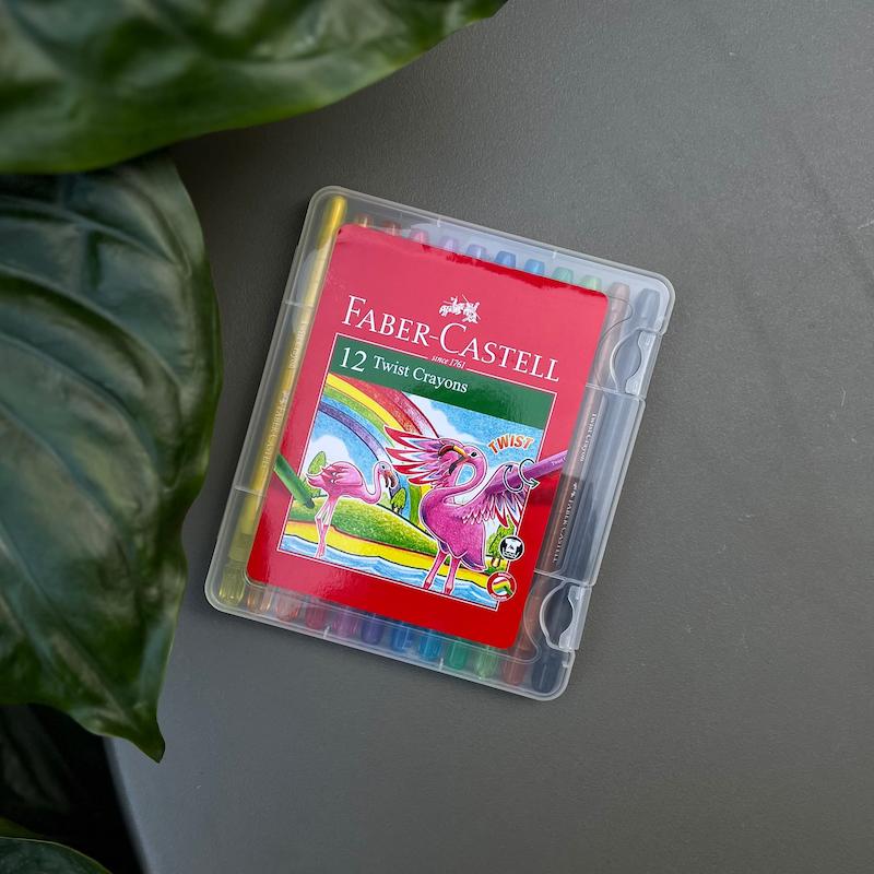 پاستل روغنی پیچی ۱۲ رنگ فابر کاستل