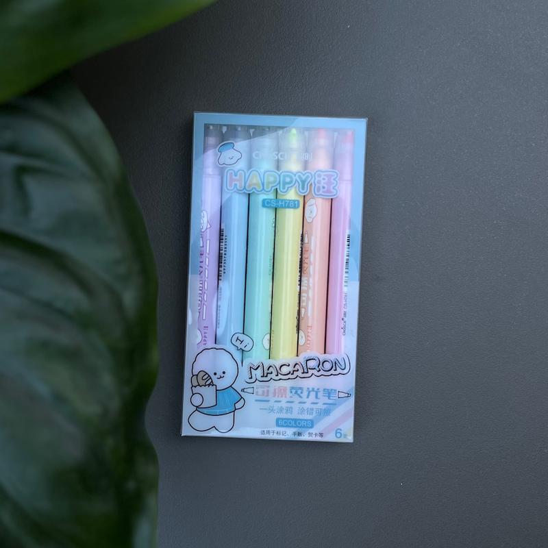 هایلایتر ۶ رنگ پاک کن دار