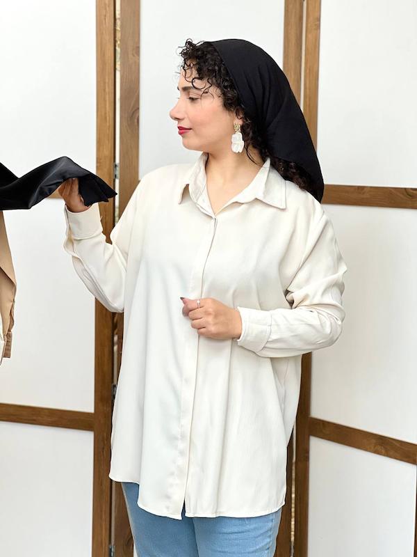 شومیز ساتن میله ای