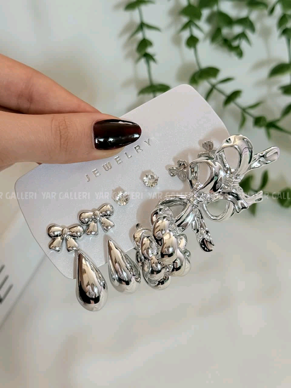 پک گوشواره آب نقره شماره ۱۴۱