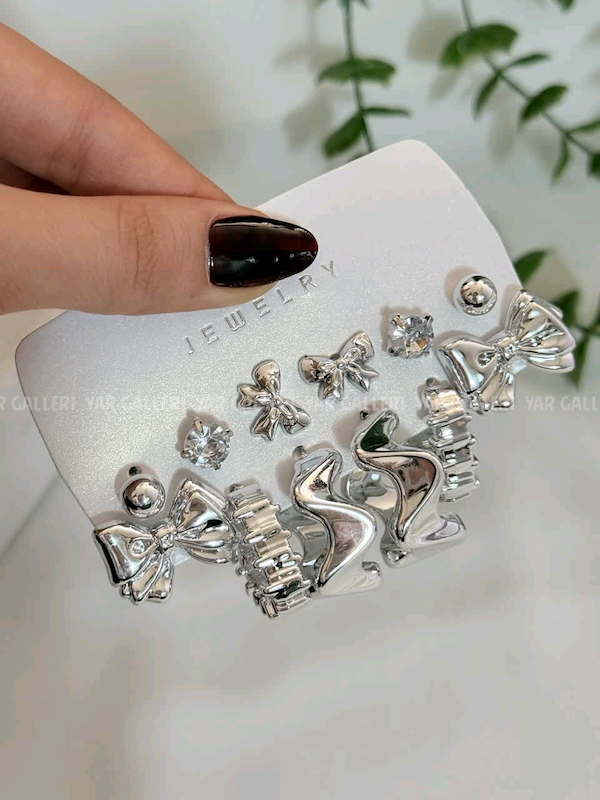 پک گوشواره آب نقره شماره ۱۴۲