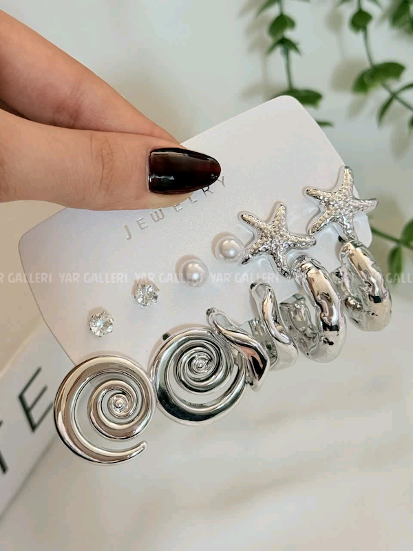پک گوشواره آب نقره شماره ۱۴۴