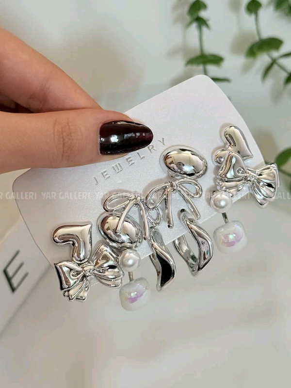پک گوشواره آب نقره شماره ۱۴۵