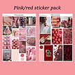 پک برچسب pink/red