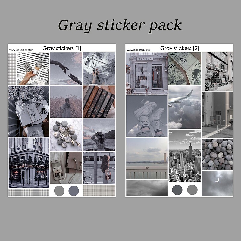 پک برچسب gray
