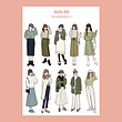 پک برچسب girl 4