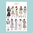 پک برچسب girl 5