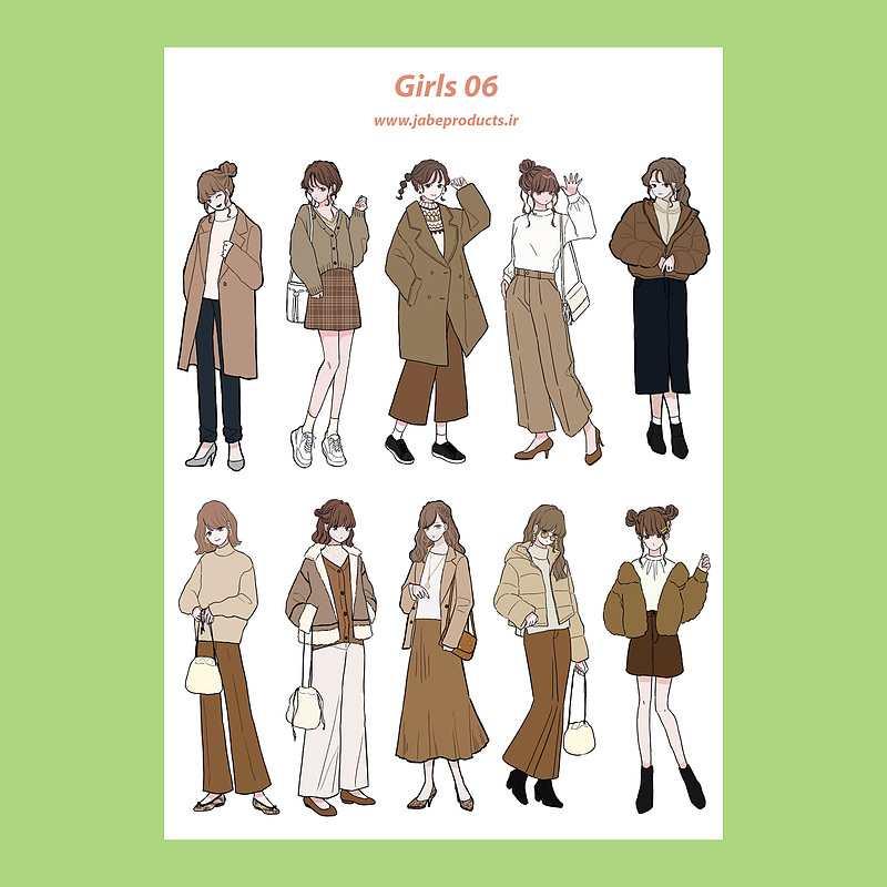 پک برچسب girl 6
