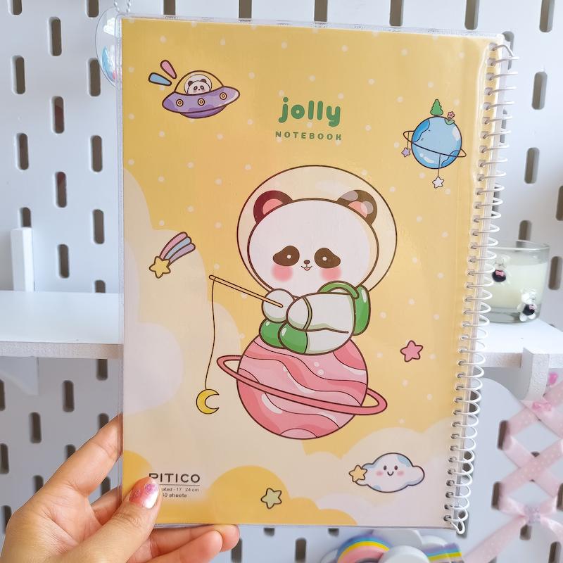 دفتر حاشیه دار _ ۴۰ برگ jolly- طرح پاندا