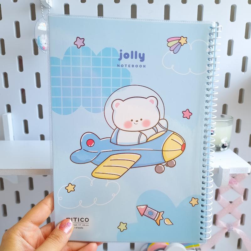 دفتر حاشیه دار-۴۰ برگ jolly- خرسی و هواپیما