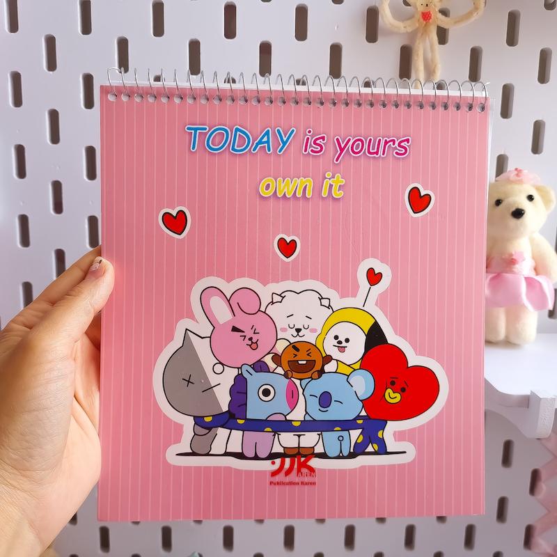 دفتر نقاشی ۵۰ برگ طرح BT21 🩷📒