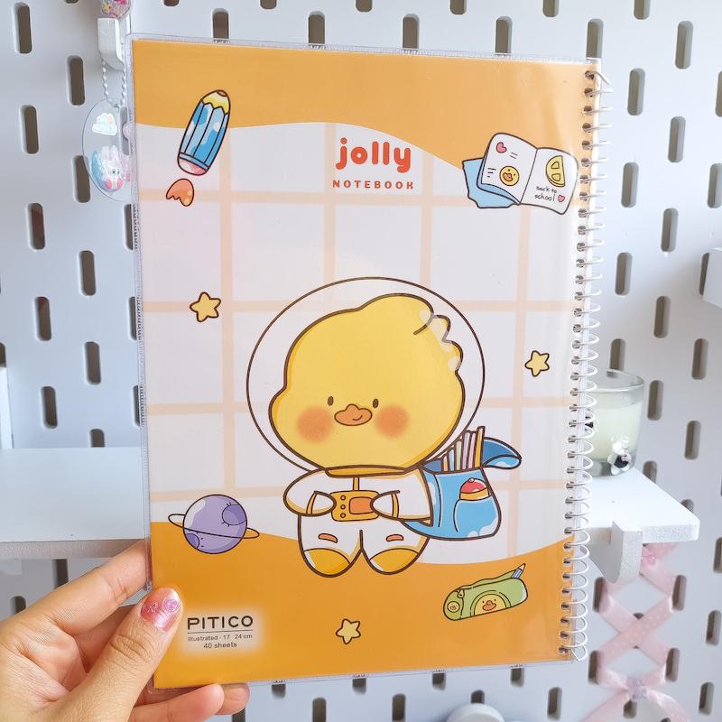 دفتر حاشیه دار-۴۰ برگ jolly- طرح  اردک