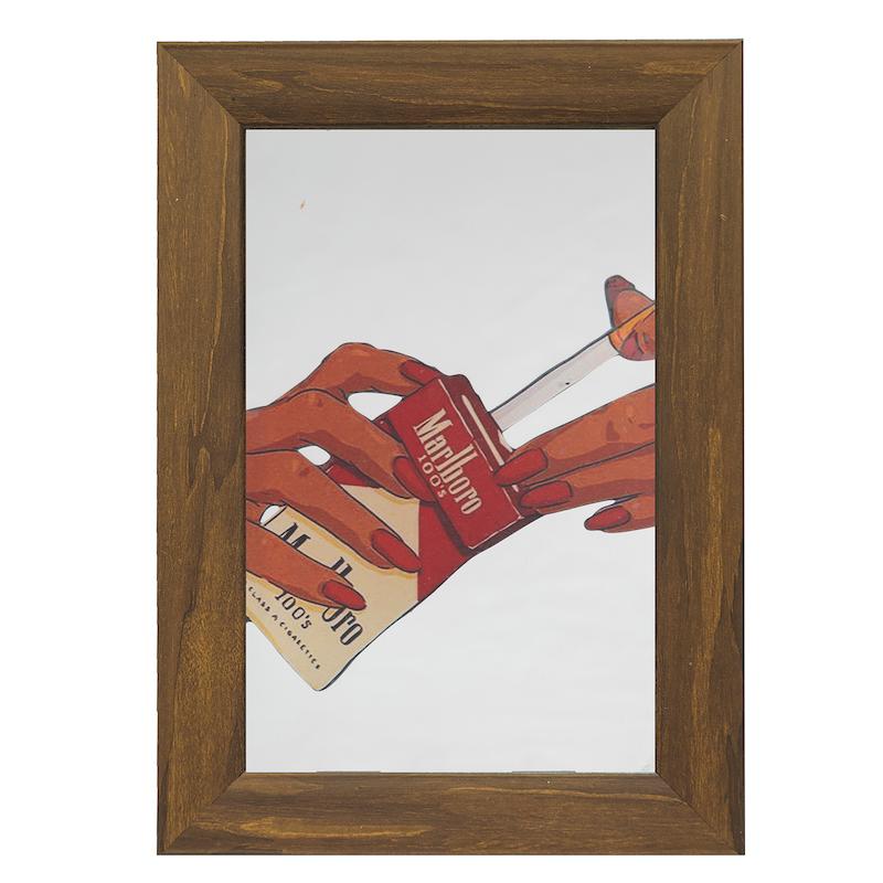 آینه مستطیل طرح دست و مارلبرو