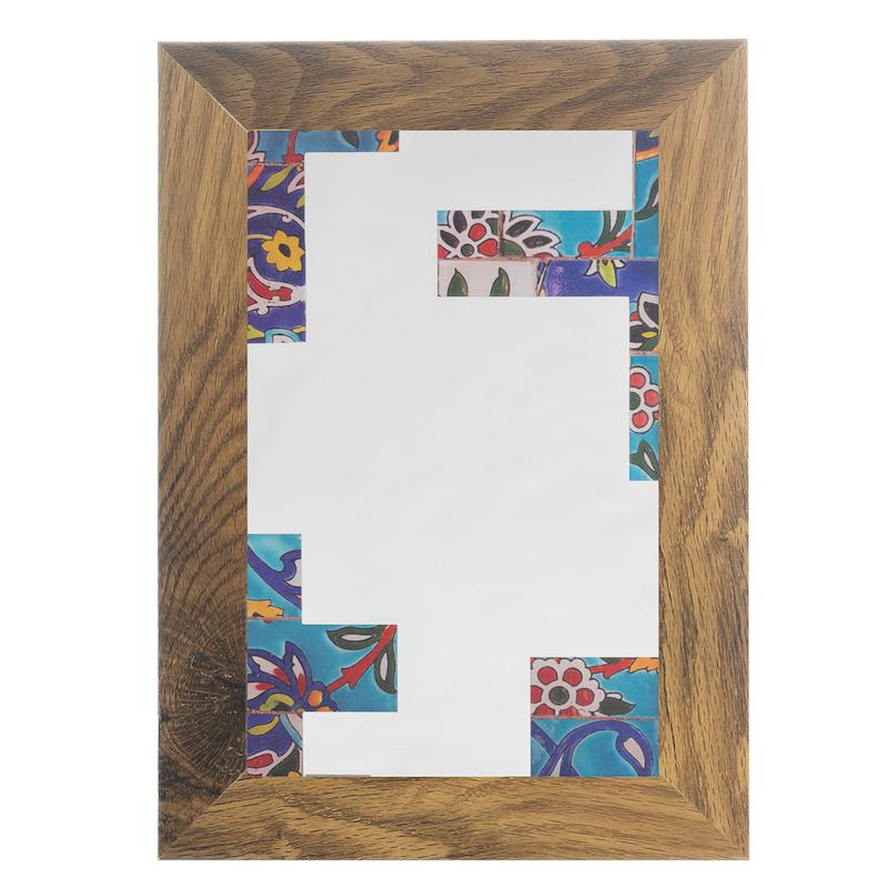 آینه مستطیل طرح کاشی