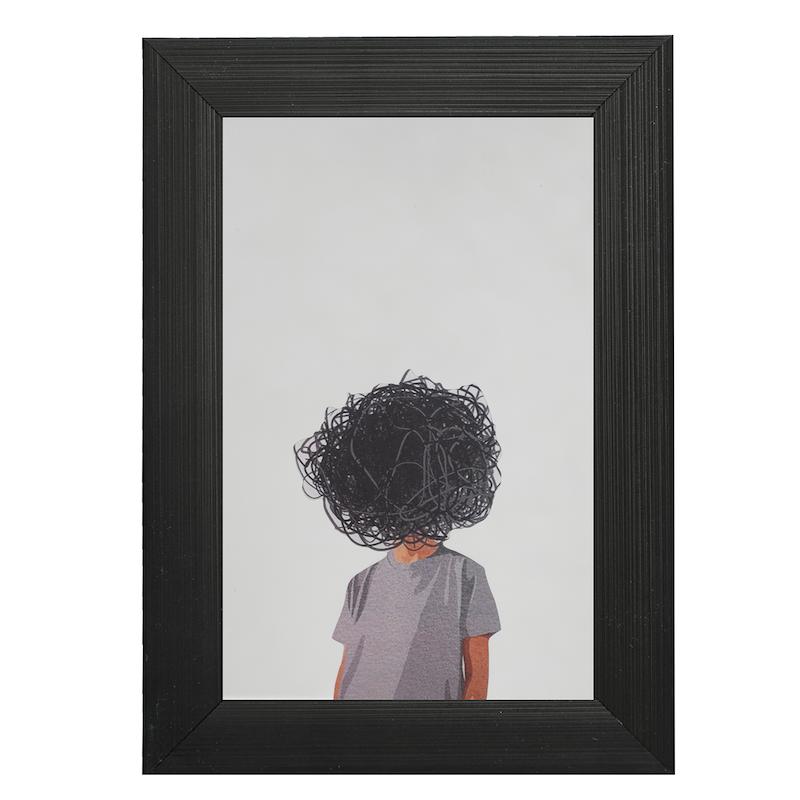 آینه مستطیل طرح فرفری