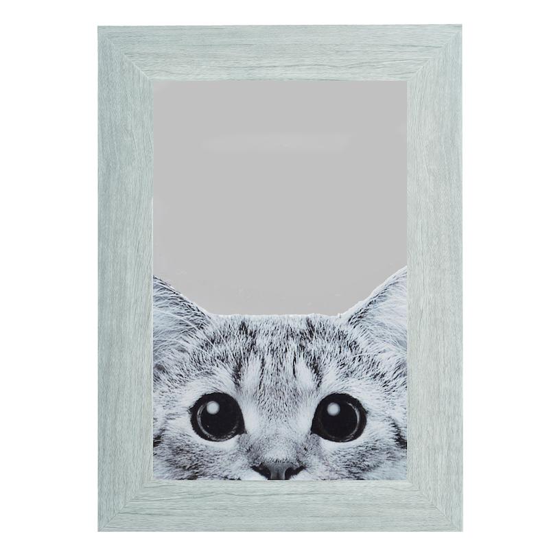 آینه مستطیل طرح گربه طوسی