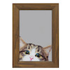آینه مستطیل طرح گربه قهوه ای