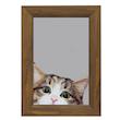 آینه مستطیل طرح گربه قهوه ای