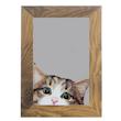 آینه مستطیل طرح گربه قهوه ای