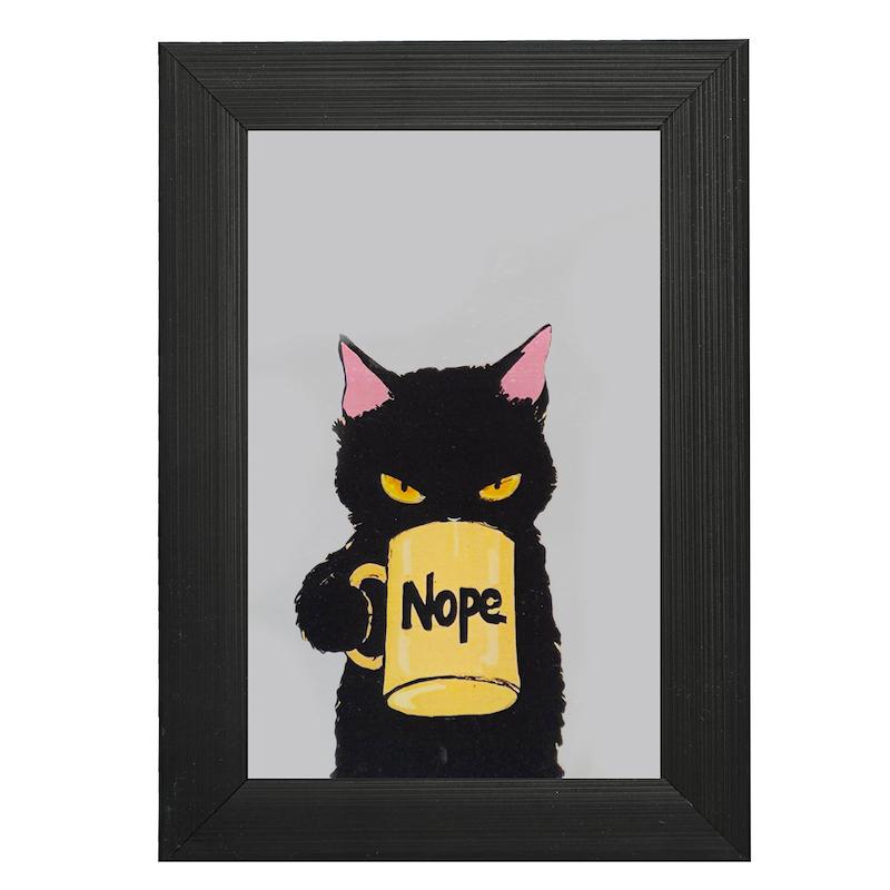 آینه مستطیل طرح گربه لیوانی