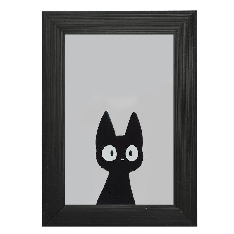 آینه مستطیل طرح گربه سیاه