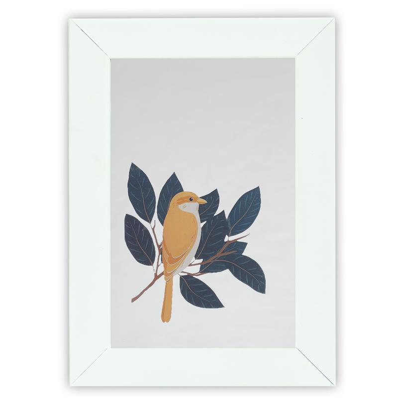 آینه مستطیل طرح گنجشک و شاخه