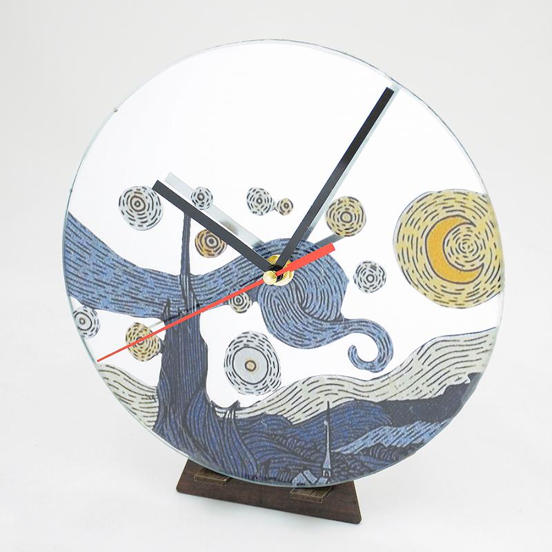 آینه ساعت طرح شب پر ستاره