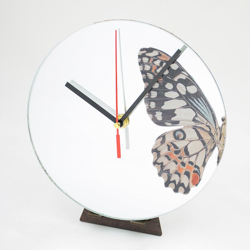 آینه ساعت طرح پروانه