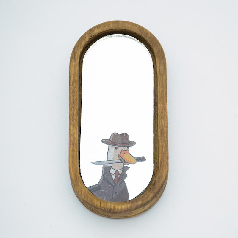 آینه همراه طرح اردک خطرناک