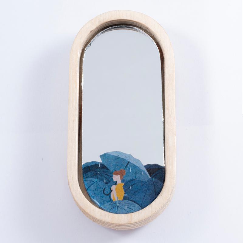 آینه همراه طرح باران