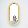 آینه همراه طرح دختر قایقی