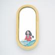 آینه همراه طرح دختر قایقی
