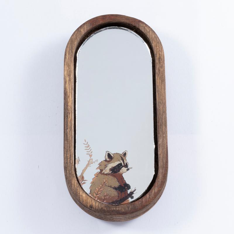 آینه همراه طرح راکون