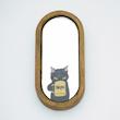 آینه همراه طرح گربه لیوانی