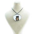 گردنبند آینه ای طرح گربه سیاه 