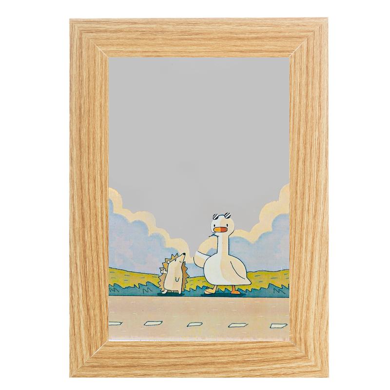 آینه مستطیل طرح اردک و جوجه تیغی