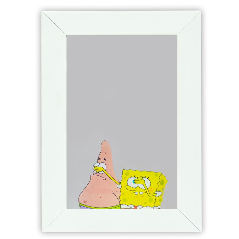 آینه مستطیل طرح باب اسفنجی