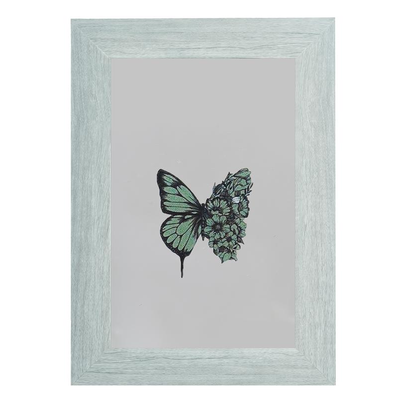 آینه مستطیل طرح پروانه سبز