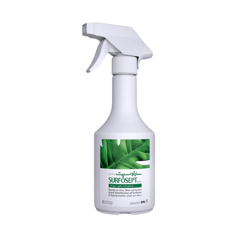 اسپری ضدعفونی‌کننده سطوح نیم لیتری | سارفوسپت کوئیک پلاس – رضا راد