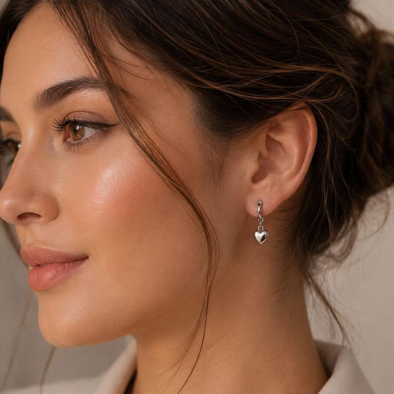 گوشواره آویزی قلبی از برند ژوپینگ 