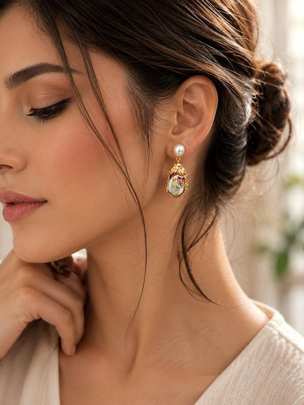 گوشواره میناکاری