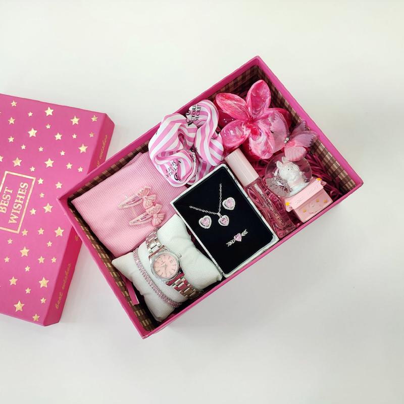 باکس هدیه  فانتزی صورتی 