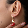 گوشواره حلقه ای پولکی قلبی