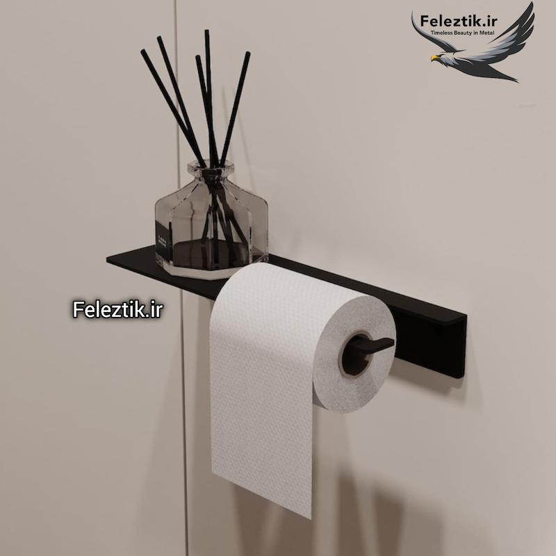 شلف جا دستمال رولی حمام و سرویس بهداشتی شیک و مدرن کد 112