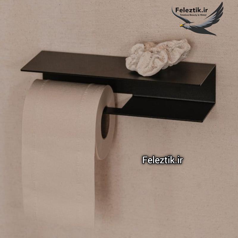 خرید شلف جا دستمال رولی حمام و سرویس بهداشتی شیک و مدرن کد 130