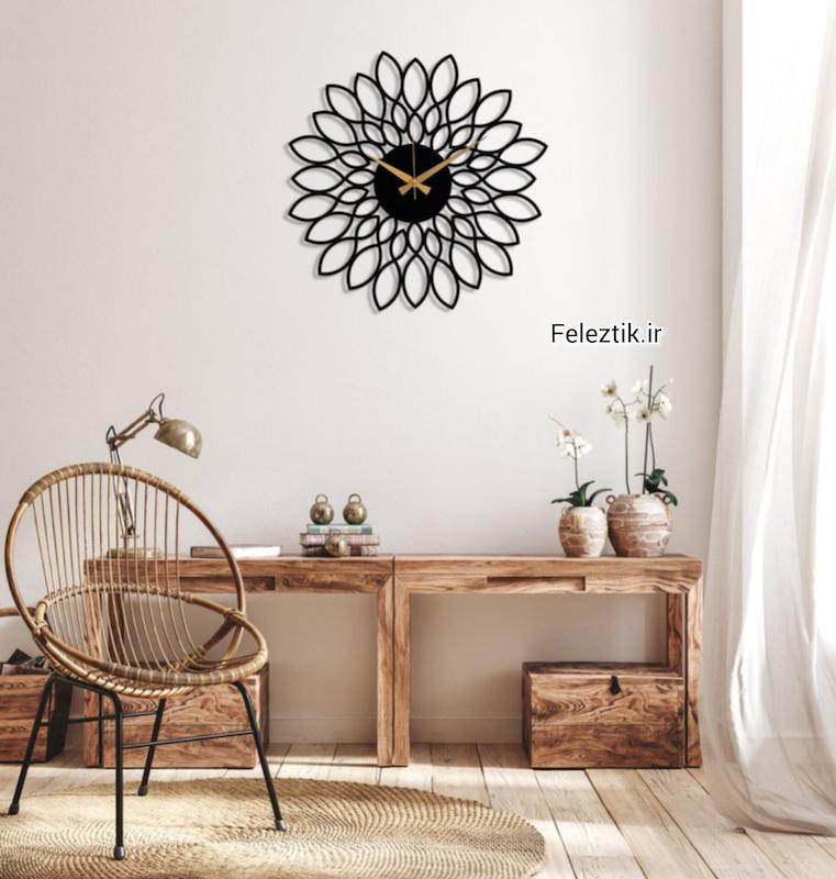 ساعت دکوراتیو فلزی - دیواری کد 204