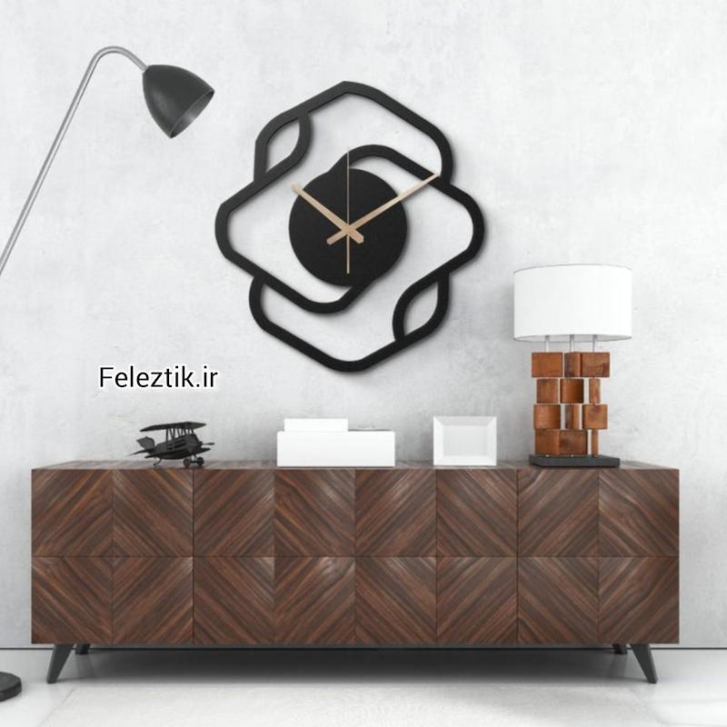 ساعت دکوراتیو فلزی، شیک و لوکس - دیواری کد 208
