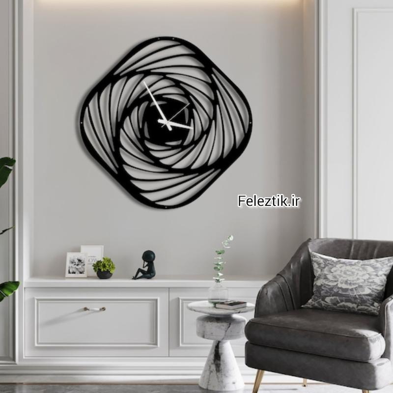 ساعت دکوراتیو فلزی، لوکس و عمری - دیواری کد 210