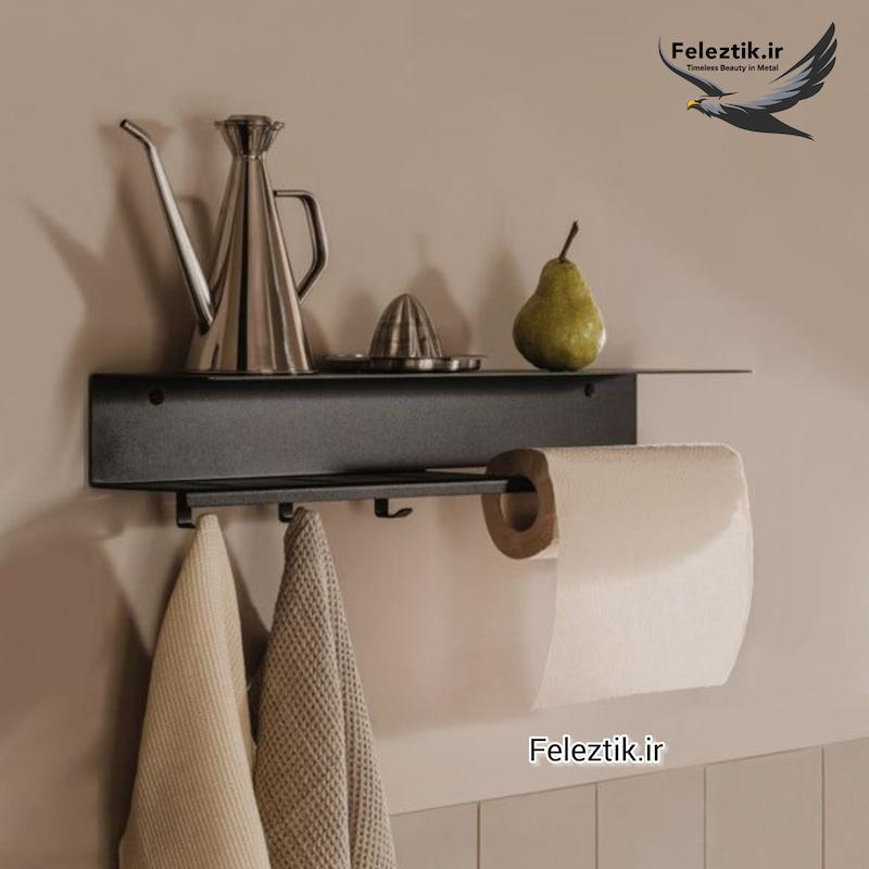 شلف و جا دستمال حوله ای حمام و سرویس بهداشتی شیک و مدرن کد 146