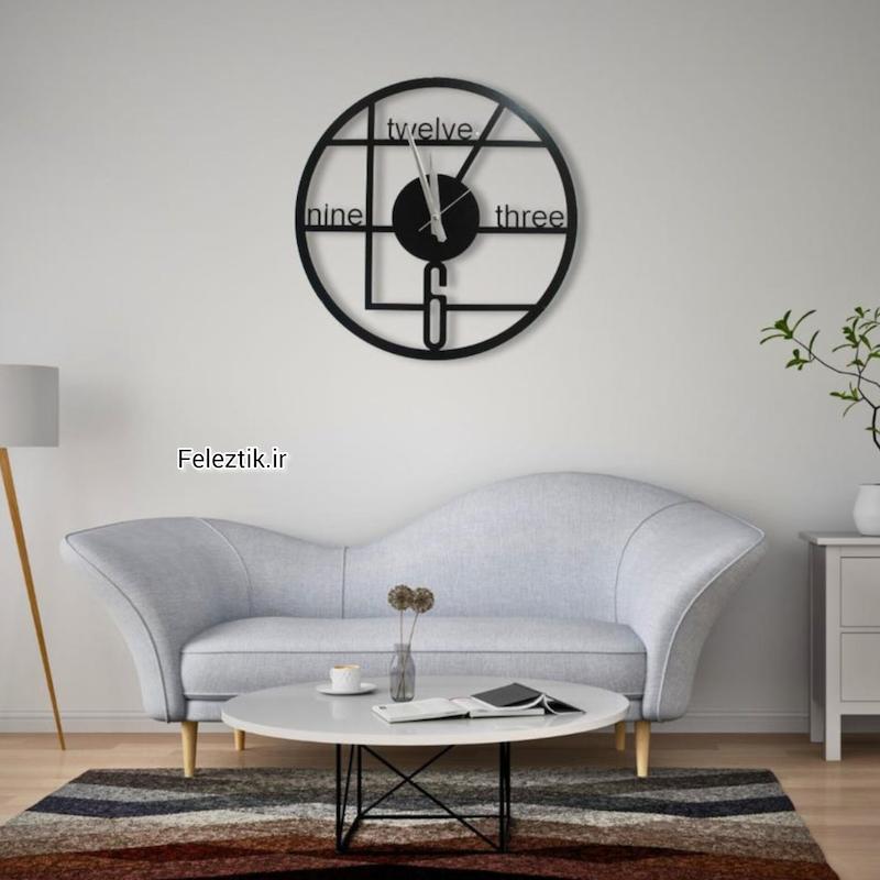 ساعت دیواری دکوراتیو و فلزی، لوکس و مدرن - دیواری کد 218